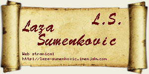 Laza Šumenković vizit kartica